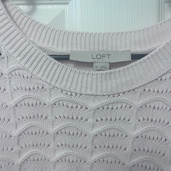 LOFT Scalloped Pointelle Sweater Tank Top NWOT - Picture 5 of 10